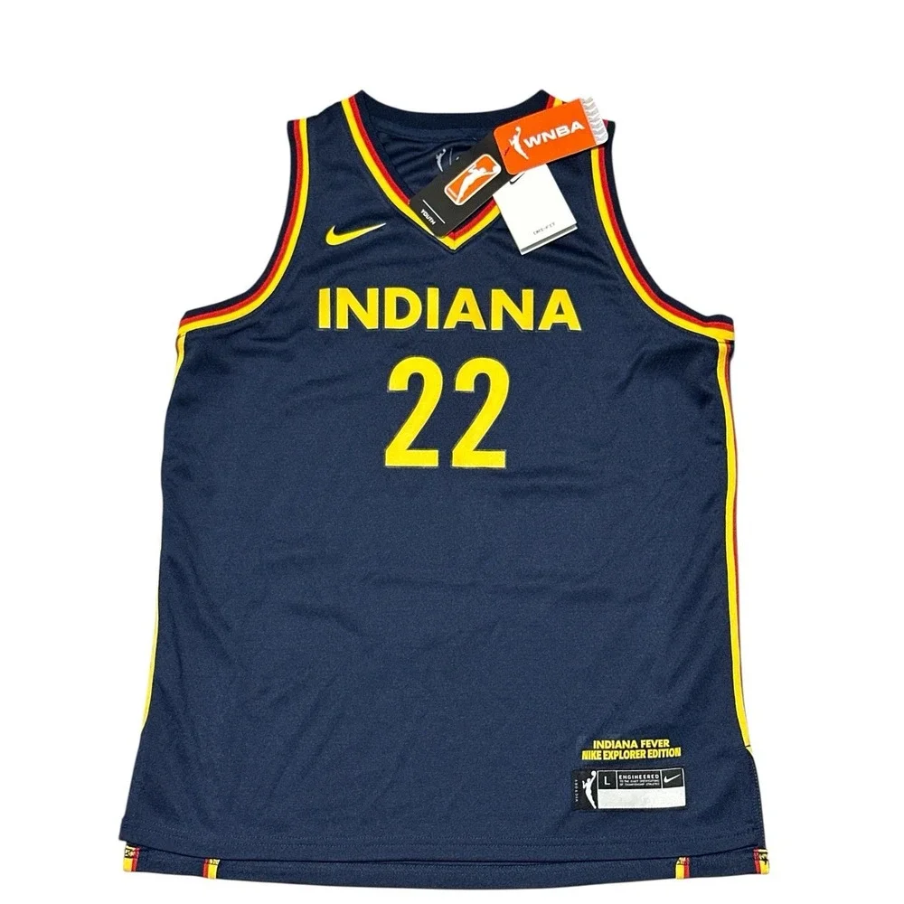 WNBA Caitlin Clark #22 Indiana Fever Nike Explorer Youth Jersey Size L 14/16 NWT